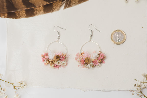 Romantic circle dangle earrings