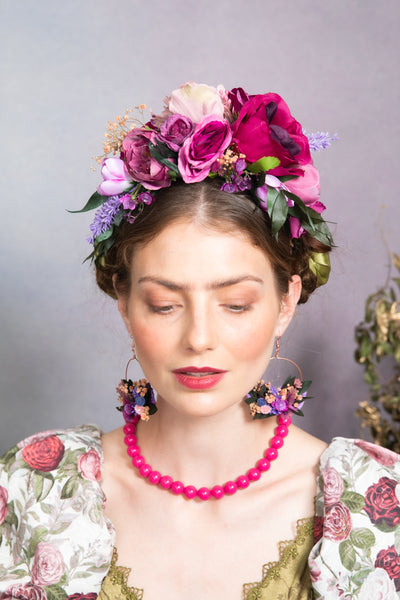 Magenta Frida Kahlo headband