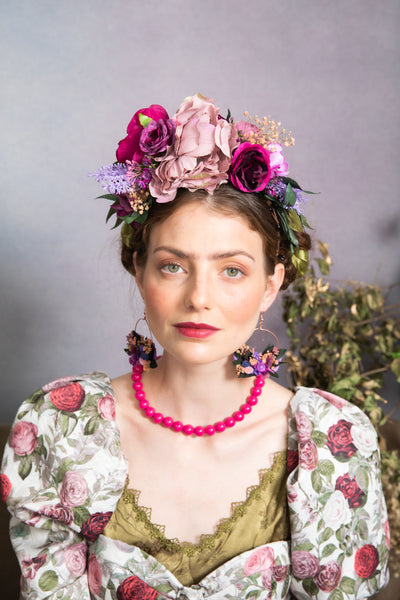 Magenta Frida Kahlo headband