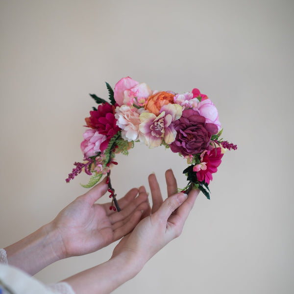 Pink and Orange Frida Kahlo Headband