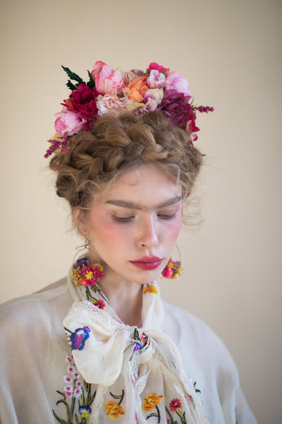 Pink and Orange Frida Kahlo Headband