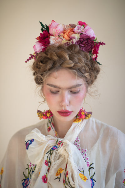 Pink and Orange Frida Kahlo Headband