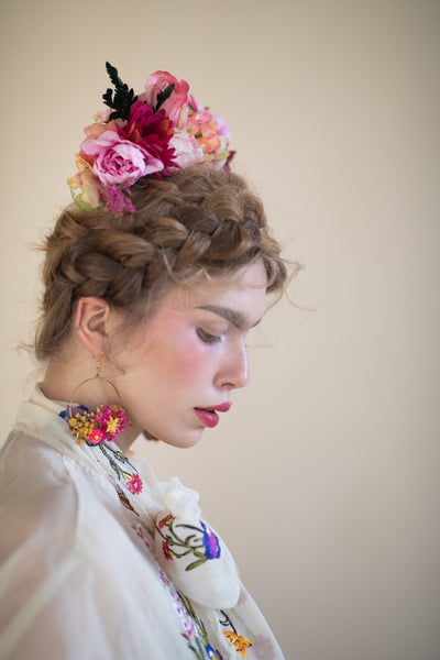Pink and Orange Frida Kahlo Headband
