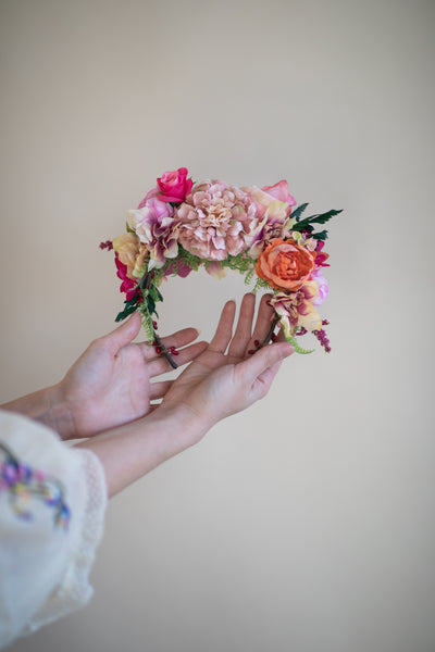 Pink and Orange Frida Kahlo Headband
