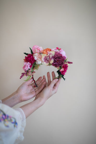 Pink and Orange Frida Kahlo Headband