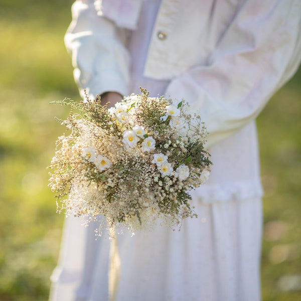 Natural bridal bouquet baby's breath Wedding bouquet 2021 Rustic bouquet Wedding accessories Magaela Handmade Barn wedding Dried flowers