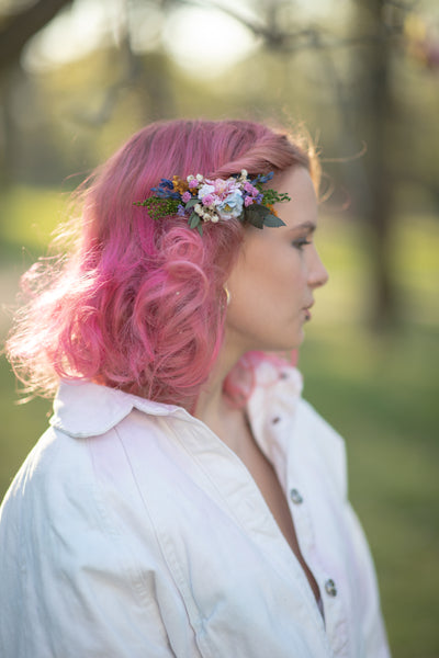 Small meadow flower comb Bridal hair comb Wildflowers Magaela handmade Wedding hair flowers Mini hair comb Meadow wedding Low bun comb