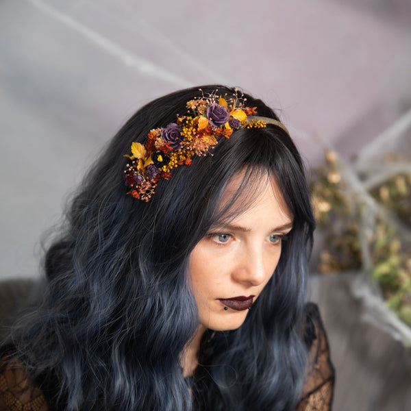 Autumn bridal flower headband