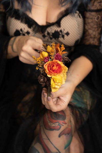 Autumn bridal flower headband