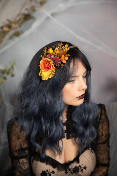 Autumn bridal flower headband