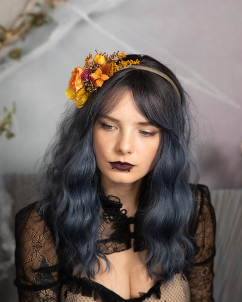 Autumn bridal flower headband