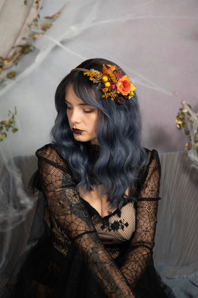 Autumn bridal flower headband