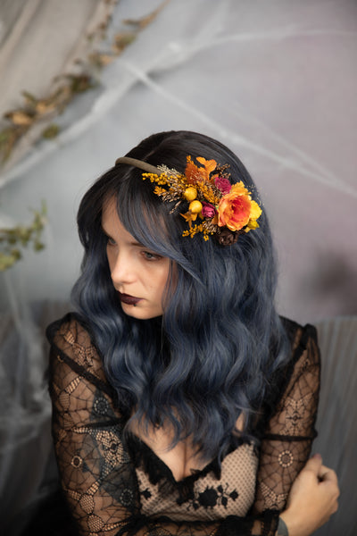 Autumn bridal flower headband