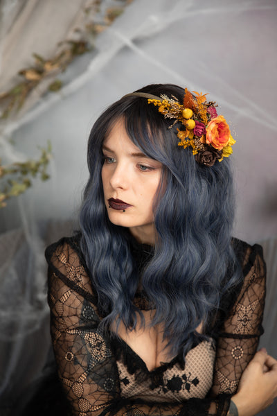 Autumn bridal flower headband