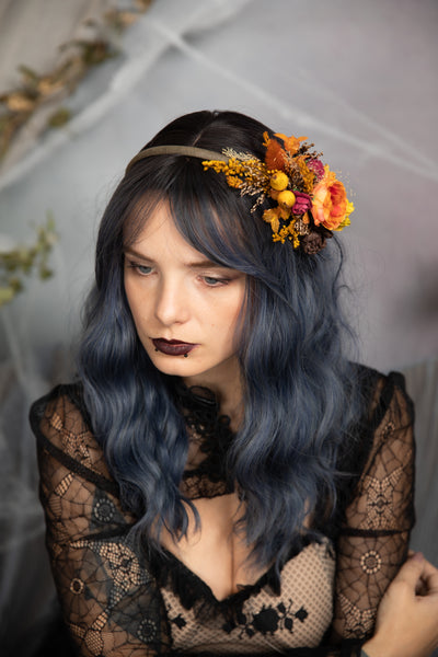 Autumn bridal flower headband