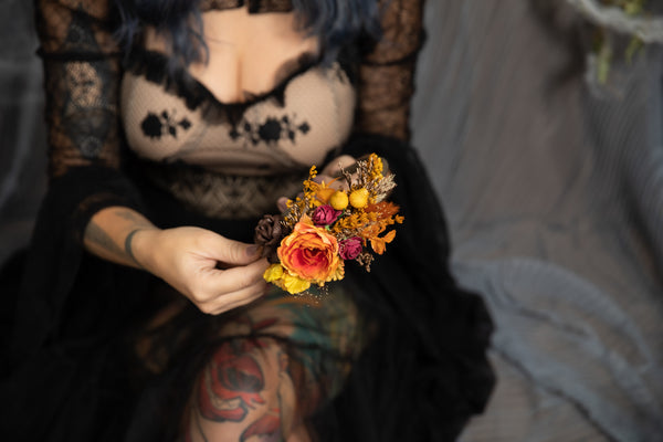 Autumn bridal flower headband