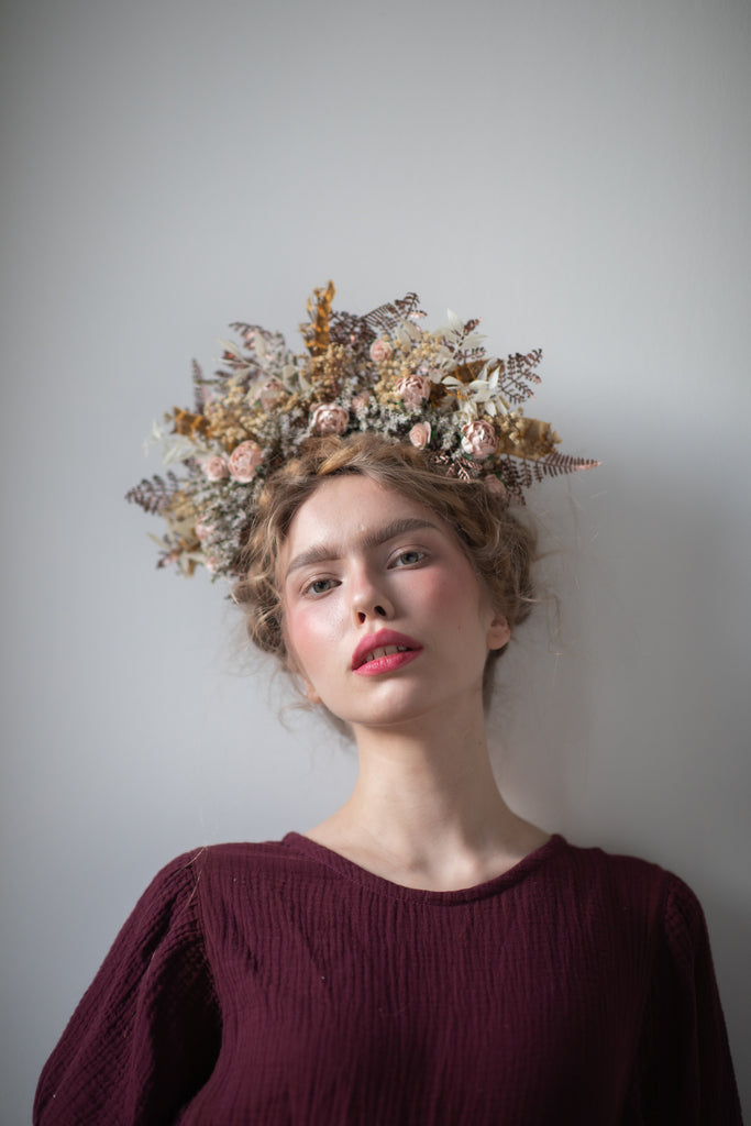 Large floral shop headband