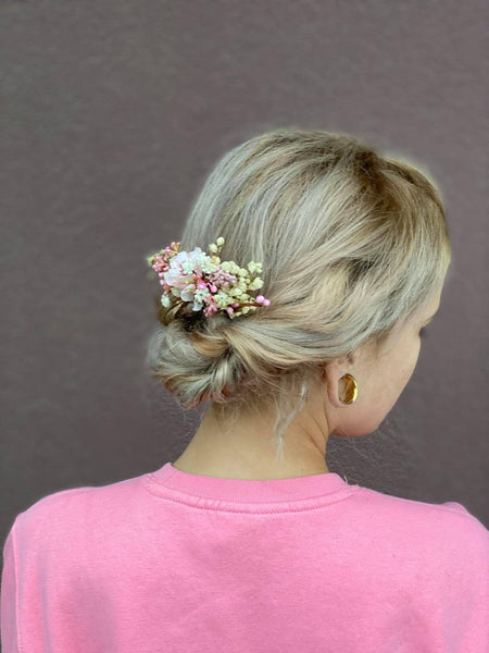 Blush and ivory flower hair comb Customisable Cherry blossom Wedding hair comb Bridal accessories Small flower comb Magaela Natural