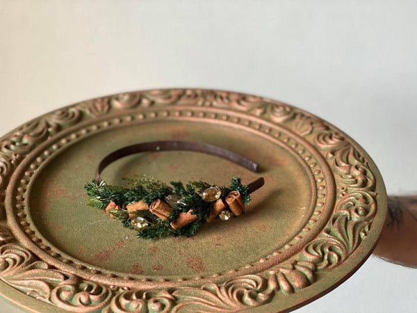 Cinnamon wedding hairband