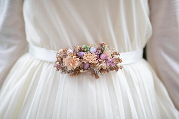 Bridal belt in bright colours Pastel Wedding belt Wedding accessories Wedding sash Floral belt Floral accessories Magaela accessories