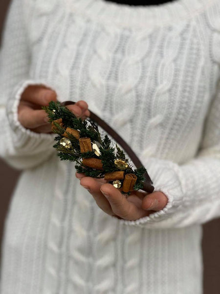 Cinnamon wedding hairband