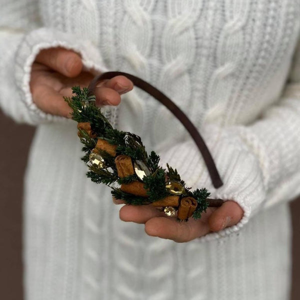 Cinnamon wedding hairband