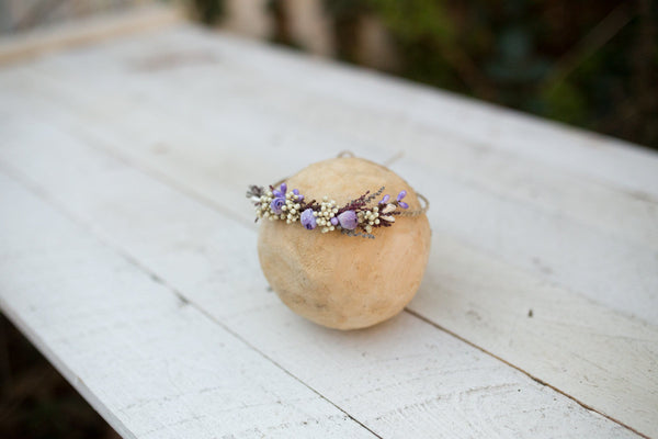Baby Headband Baby girl Headband Newborn headband Baby headbands violet and ivory Natural Headband Flower Headband Baby Bows