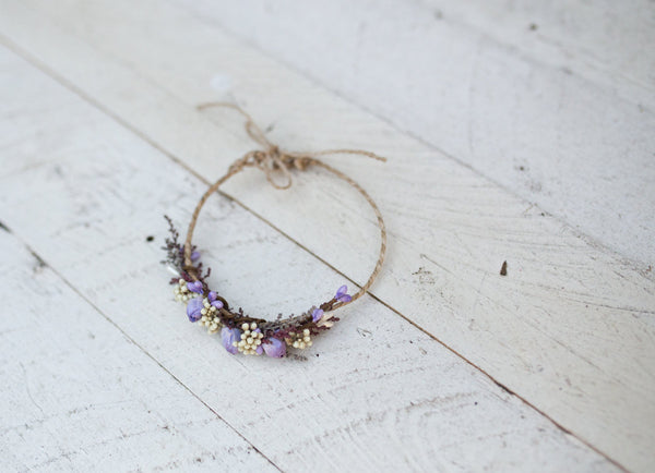 Baby Headband Baby girl Headband Newborn headband Baby headbands violet and ivory Natural Headband Flower Headband Baby Bows
