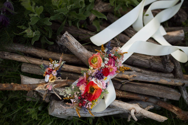 Colorful corsage for groom  Romantic boho boutonniere Wedding buttonhole Meadowy style Corsage from wild flowers Wedding accessories