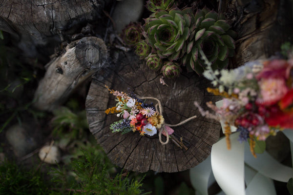 Colorful corsage for groom  Romantic boho boutonniere Wedding buttonhole Meadowy style Corsage from wild flowers Wedding accessories