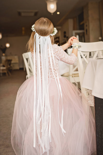 First holy communion head wreath with veil
