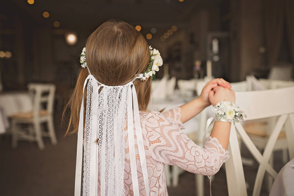 First holy communion head wreath with veil