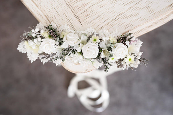 First holy communion floral belt Bridesmaid belt Fashion Magaela accessories White and Green floral belt Accessories for communion