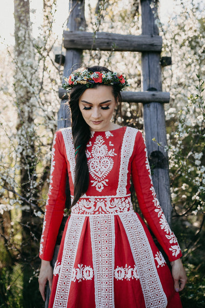 Folk crown with poppy flower and ear of wheat Bridal colourful wreath Flower hair wreath Handmade hair wreath Floral headpiece Hair jewellery