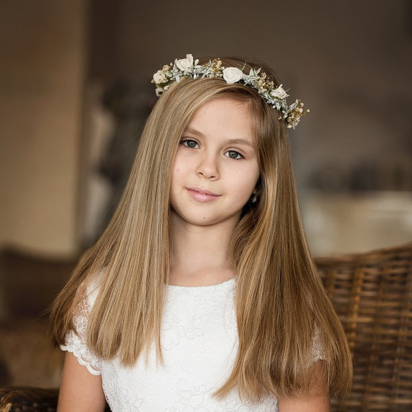 Hair crown for first holy communion