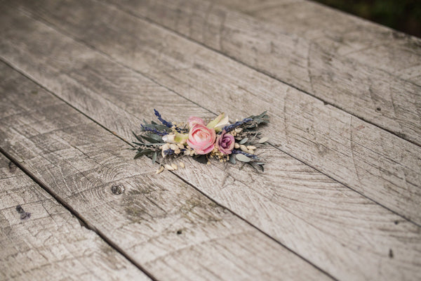 Decorative hair comb in pastel colours Wedding hair comb Floral hair comb Flower accessories Bridal hair comb Hair accessories Hair flowers