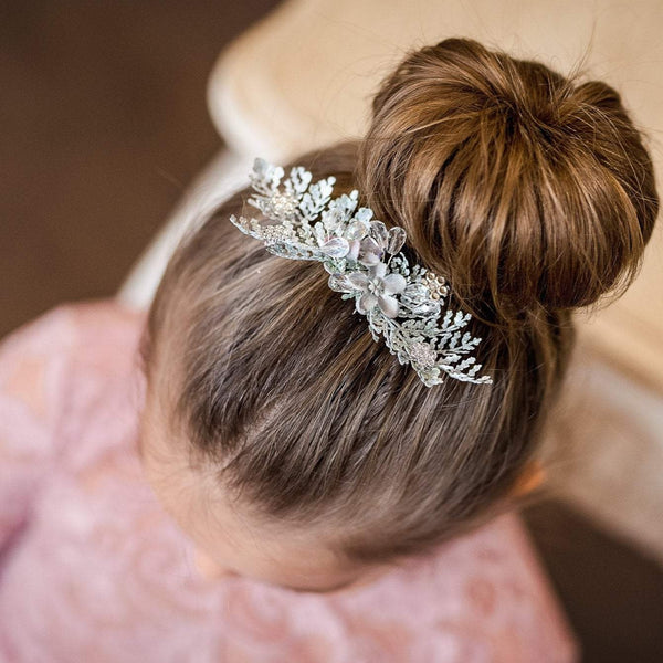 Silver hair comb for first holy communion