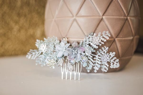 Silver hair comb for first holy communion