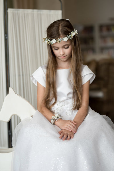 Hair crown for first holy communion