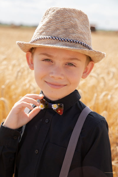 Folk wooden resin bow tie Men's accessories Children's bow tie Wedding accessories Handmade floral wooden bow tie Magaela accessories Resin