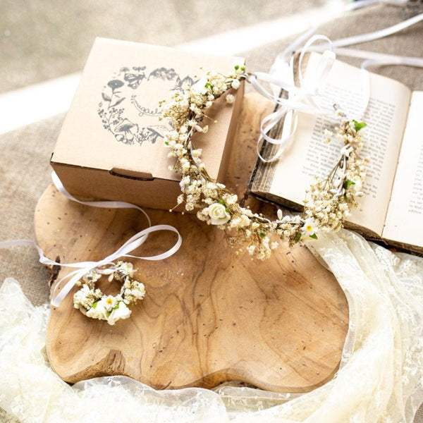 Baby's breath First Holy Communion head wreath