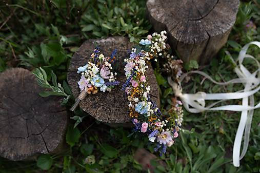 Meadow flower boutonniere with lavender Wedding buttonhole Groom's boutonniere Magaela accessories Groomsman Handmade