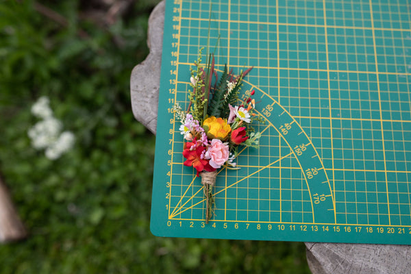 Summer groom's boutonniere Wedding buttonhole Flower boutonniere for groom Romantic wedding Summer wedding Magaela accessories Handmade