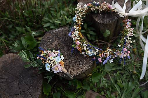 Meadow flower hair wreath with lavender Bridal hair crown Wedding hair crown Flower crown Magaela accessories Bridal accessories Handmade