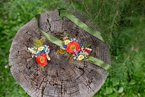 Folk wedding belt Bridal flower sash Folk wedding Poppy flower belt Magaela accessories Wedding accessories Handmade Colourful Blueberries