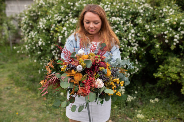 Autumn Wedding Bouquet Bridal Bouquet Flower Bridal Bouquet Woodland Bouquet Rustic Bouquet Bridesmaid Bouquet Natural Bouquet Magaela Fall