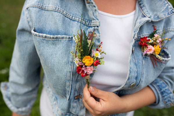 Summer groom's boutonniere Wedding buttonhole Flower boutonniere for groom Romantic wedding Summer wedding Magaela accessories Handmade