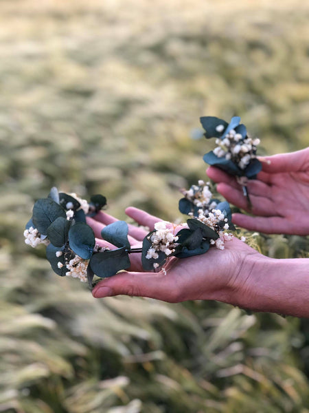 Greenery wedding Natural Groom accessories Eucalyptus Baby's breath boutonniere Accessories for groom Handmade Wedding accessories Magaela