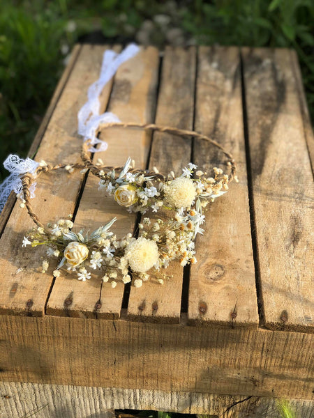 Ivory flower crown for mummy and daughter Beige Flower hair accessories Mother and daughter wreath Children's hair wreath Magaela