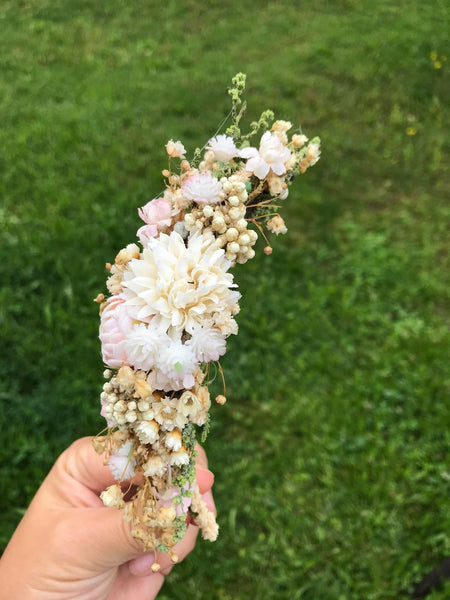 Wedding flower wreath Quarter crown in pastel colours Bridal accessories Hair accessories Pastel wedding wreath Handmade crown Baby's breath